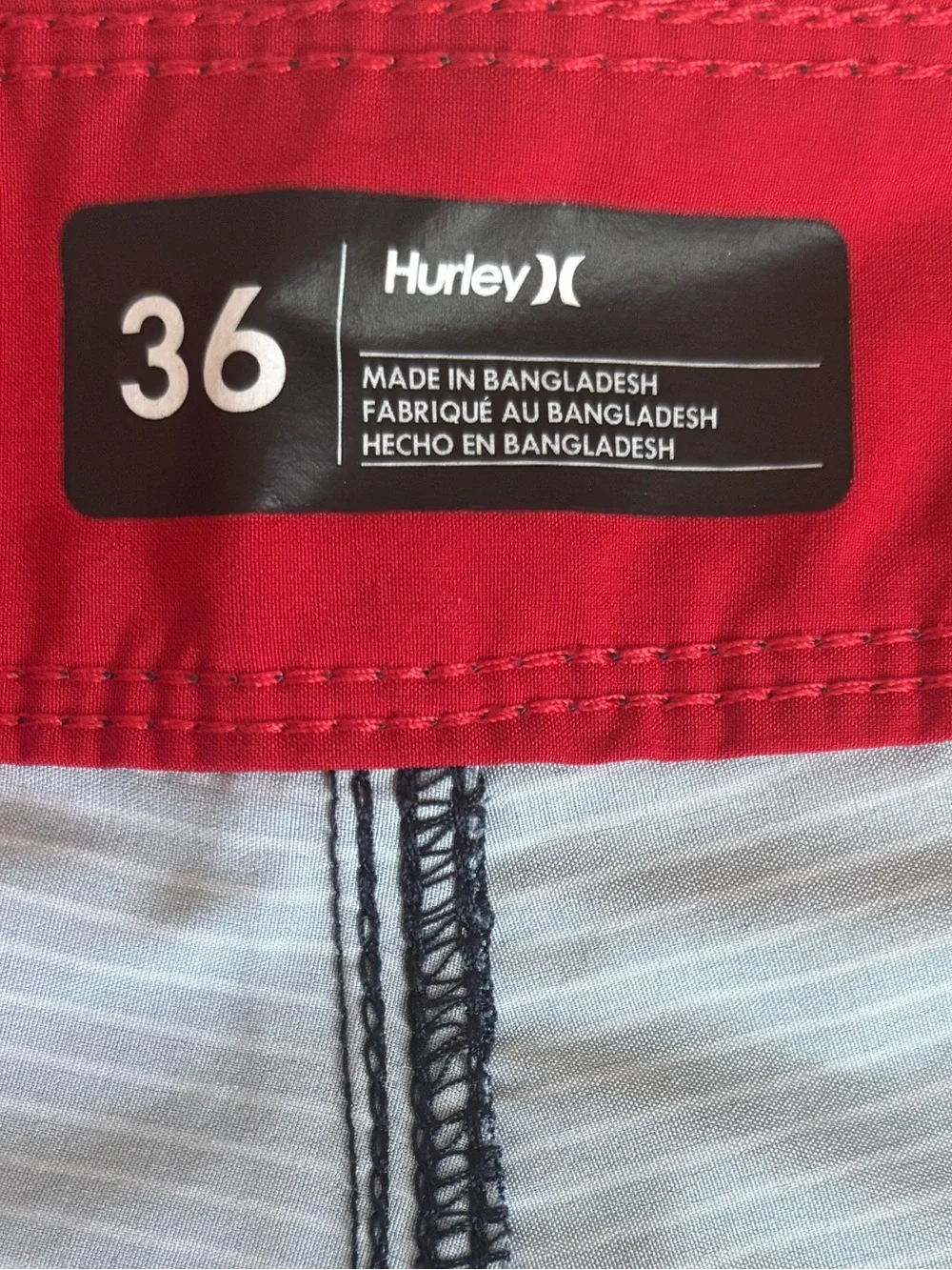 Hurley Stars & Stripes Board Shorts Red White & Blue 36 Americana Swim Trunks